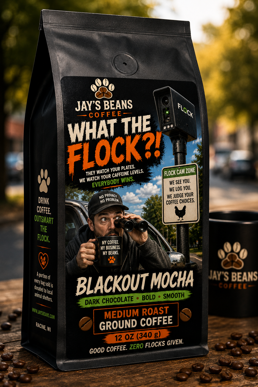 What the Flock?! – Blackout Mocha | Medium Roast Flavored Coffee