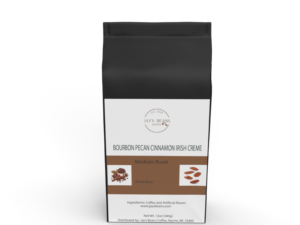 Bourbon Pecan Cinnamon Irish Crème Flavored Coffee - Jays Beans